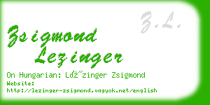 zsigmond lezinger business card